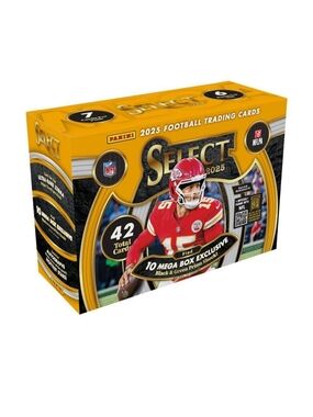Panini Select 2025 Football Trading Cards Box - Yellow, Black, Red